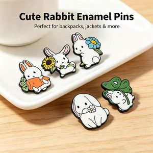 Custom Metal Origami Animal Enamel Pin Fox Panda Koala Alpaca Rabbit Brooch for Bag <b>Clothes</b> Lapel Cartoon Jewelry for Kids - Product Image 4