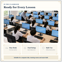 Ordinateur tout-en-un GREELAN avec écran FHD 23,8 pouces et logiciel NetRecover Classroom pour les laboratoires scolaires et la mise en œuvre éducative