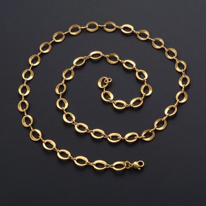 Chaîne Rolo en acier inoxydable plaqué or 18 carats, maillons ronds larges de 8,2 mm, collier ras du cou pour homme style Hiphop Rock Punk, bijoux en métal - Product Image 4