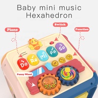 Cube d'activités multifonctionnel à six faces pour bébé, jouets éducatifs avec lumière, piano à percussion, xylophone coloré pour enfant 2020