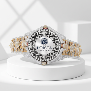 Montre de luxe à quartz avec diamants, bracelet en acier inoxydable, verre cristal moderne LOISTA, vente flash - Product Image 2