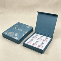 Caja de Cosméticos de Papel de Arte de Lujo Personalizada para Set de Gel, Esmalte de Uñas y Aceite para el Cuidado de la Piel, con Logotipo Impreso e Inserto Protector