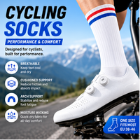 Nouvelles chaussettes de cyclisme aérodynamiques en tissu épissé unisexe pour usage d'équipe