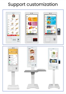21.5 Inch <strong>Desktop</strong> Android or windows Self Service Kiosk Machine With Printer QR Code Scanner Self Service Order Payment Kiosk