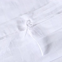 Linge de lit de luxe 3cm rayure blanc literie 100% coton housse de couette moderne maison et hôtel fournitures
