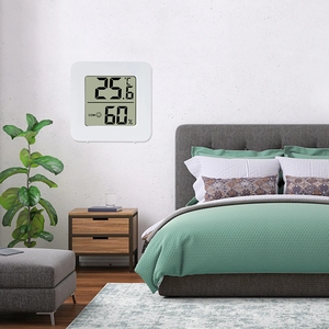 Bianco LCD termometro digitale igrometro soggiorno interno elettronico stazione di temperatura temperatura misuratore di umidità plastica sensore - Product Image 6