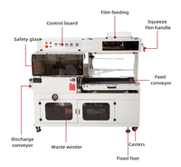 Scelleuse de type L Yujun FQL-550L à commande PLC avec dispositif de découpe pour machine de scellage thermorétractable pour la production d'emballages