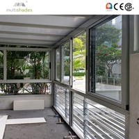 Fenêtre coulissante moderne en alliage d'aluminium multi-panneaux, résistante aux tempêtes de sable, avec rail inférieur dissimulé, excellente étanchéité, pour extérieur d'hôtel, optimisation énergétique