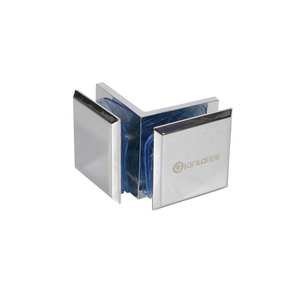 Accessoires de salle de douche Double côtés <span class=keywords><strong>Pince</strong></span> en verre à bord biseauté en alliage de <span class=keywords><strong>zinc</strong></span> à 180 degrés - Product Image 4