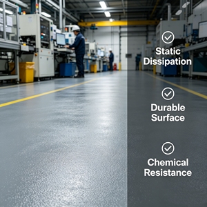 Pintura Epoxi Conductiva Antiestática YIXINCAI HYD-F1, Revestimiento Líquido para Pisos Antiestáticos, para Talleres Industriales, Fábricas de Impresión, Aplicación por Pulverización - Product Image 2