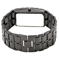 Montre bracelet en acier tungstène créative à LED, double rangée, quartz, rectangulaire, 10 mm, étanche 30 m, Iron Man, unisexe, pour étudiant