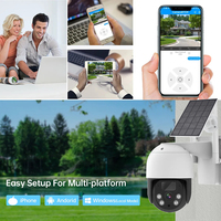 Wistino-cámara de seguridad inalámbrica, Kit de videovigilancia Solar con batería de 4MP, Audio bidireccional, PTZ, sistema Wifi NVR, 4 canales