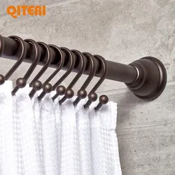 HB tige télescopique de salle de bain réglable de haute qualité en gros <span class=keywords><strong>tringle</strong></span> à <span class=keywords><strong>rideau</strong></span> de douche semi-circulaire en métal muet pour le salon - Product Image 2