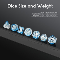 Ensemble de dés polyédriques personnalisés en résine pour D&D, 16 mm, pour le jeu de société Dungeons and Dragons