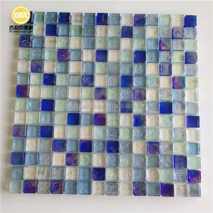 Fantaisie irisé <span class=keywords><strong>Mini</strong></span> carré cristal bleu et blanc verre mosaïque carrelage <span class=keywords><strong>piscine</strong></span> salle <span class=keywords><strong>de</strong></span> bain douche mur carrelage - Product Image 5