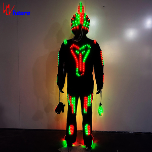 ชุดหุ่นยนต์เรืองแสง LED แฟชั่นผู้ชาย สีสันสดใส โปรแกรมได้ สำหรับการแสดงบนเวทีและการเต้น - Product Image 5