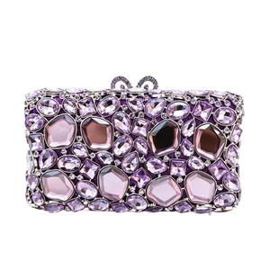 Bolso de Noche Elegante Transparente con Gemas para Mujer, Cartera de Lujo con Pedrería, Bolso de Mano Brillante para Club Nocturno o Festival - Product Image 1