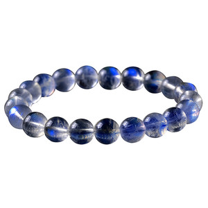 Bracelet en pierre de lune blanche naturelle indienne, verre de glace, lumière bleue intense, collection femme, bracelet à anneau unique en cristal - Product Image 5