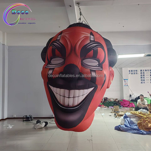 Globo inflable publicitario suspendido de 3 metros <span class=keywords><strong>con</strong></span> cabeza de payaso naranja - Product Image 1