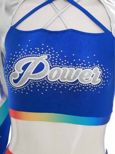 Tenue de cheerleading deux pièces pour femmes, hauts courts avec jupe, vêtements de danse, costume de danse, danse moderne, fête, scène, performance, bar - Product Image 3