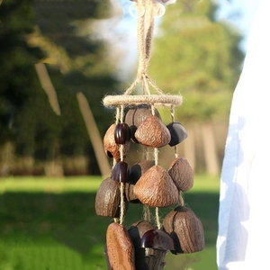 Wholesale Handmade Natural Fruit Shell <b>Wind</b> <b>Chime</b> Hemp Rope Ring For Rustic Botanical Handicraft Souvenir - Product Image 3
