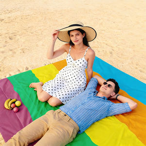 Manta de Playa Portátil, Tapete de Camping para 2-8 Adultos, para Viajes, Senderismo, Picnic, Impermeable, para Hombres y Mujeres, Tapete de Playa Relajante - Product Image 2