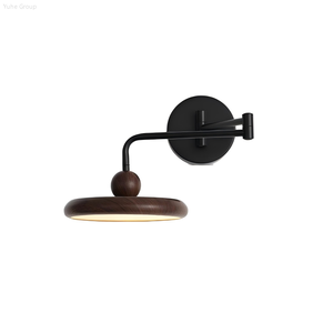 Modern Vintage LED <b>Wall</b> Lamp with Iron & <b>Wood</b> Design Cream Finish Dimmable for Living Room Corridors - Product Image 1