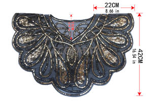 Púrpura Negro Dorado 1920s Chal Envolturas Lentejuelas Con Cuentas Noche Capa Nupcial Chal Bolero Flapper Cover up Ecoparty - Product Image 4