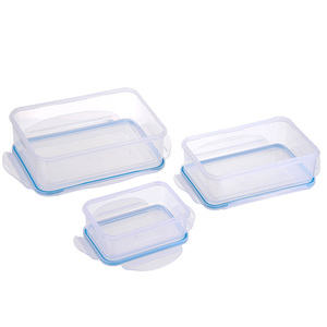 Contenedores de cocina herméticos rectangulares, contenedores de plástico para almacenamiento de alimentos, microondas, 3 en 1 - Product Image 6