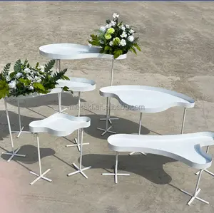 婚庆活动装饰用品金属云花架便宜白色甜点桌