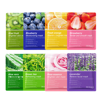 Échantillon Gratuit BIOAQUA Masque Visage Hydratant en Tissu Thé Vert, Aloès et Orange Coréen