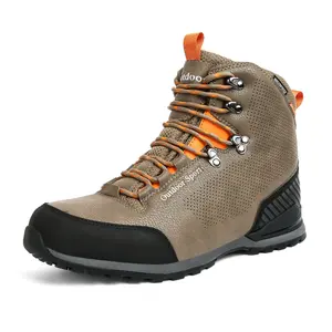 High-Top Waterproof Big Sz 11.5 Men's Mountain Hiking And Climbing Shoes Outdoor Sports Steel Toe Boots