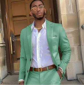 ชุดสูท2ชิ้นของผู้ชายลาเวนเดอร์ชุดสูทชายหรูหรา XS-6XL สูททักซิโด้เจ้าบ่าวแต่งงานสูท - Product Image 3