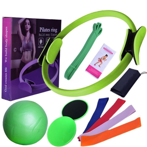 Essenziali palestra donna Pilates & <span class=keywords><strong>Yoga</strong></span> Kit allenamento a casa con palla Comfort e fascia di resistenza 8 Figure per Stretching - Product Image 4