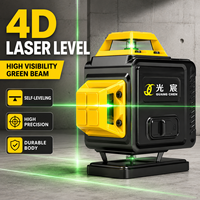 GuangChen Green Beam 360 °   Kit de niveau laser croisé autonivelant avec trépied et télécommande pour la pose de carreaux, la construction et la décoration