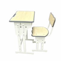 Ensembles de bureau et chaise pour étudiants en métal modernes et abordables, avec hauteur réglable, écologiques et ergonomiques pour les salles de classe des écoles primaires
