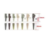 Hirisi Karpfenangel-Sicherheitsbleiclips und Schwanzgummis für Karpfenangel-Rigs M12 Karpfenangel-Zubehör 12 Sets pro Packung