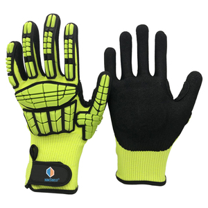 NMSHIELD Nivel 5 Guantes DE SEGURIDAD anticortes Guantes de trabajo industriales personalizables Hombres Espuma Nitrilo Nylon TPR HPPE Construcción cortada - Product Image 2