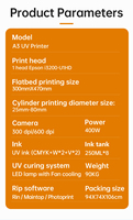Impresora UV Todo en Uno con Tecnología Innovadora de Última Generación, Impresora UV A3 con Cámara, Impresora UV de Rollo a Rollo con CCM