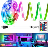 Kit d'éclairage intelligent flexible à changement de couleur RGB sans fil SMD de haute qualité, bande de diodes électroluminescentes décorative