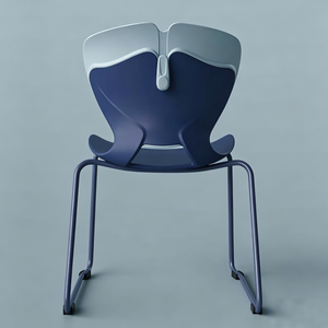 Chaise de salle à manger ergonomique de style scandinave <span class=keywords><strong>en</strong></span> PP, chaise coquille empilable avec pieds <span class=keywords><strong>en</strong></span> traîneau/roulettes pour usage bureau et hôtel - Product Image 4