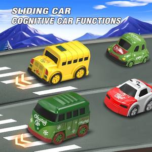 Jouets éducatifs interactifs de Noël en plastique pour enfants de 5 à 7 ans, avec circuit de course de voitures, parking et aventure - Product Image 6