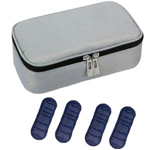 Caja Refrigerada de Viaje para Insulina Reutilizable Personalizada, 4 Bolsas de Hielo, Forro Aislante, Organizador para Diabéticos, Bolsas de Almacenamiento de Medicamentos de Poliéster - Product Image 1