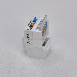 CAT5E RJ45 CAT 5E 90 Degree Punch Free Socket Module Connector Network Coupler <b>Ethernet</b> Wall Jack Keystone Jack - Product Image 5