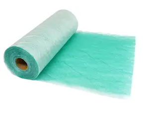 China Factory Wholesale Price Green-white Fiberglass Paint Stop Air Filter Media Roll