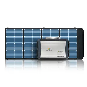批发便携式 300 瓦智能太阳能电池板电源存储发电机与锂离子电池和折叠太阳能电池板