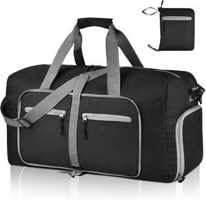 Échantillon gratuit Sac polochon de voyage approuvé par les compagnies aériennes Sacs de voyage extensibles à porter Sacs de week-end de gymnastique résistants à l'eau pour les vacances - Product Image 5
