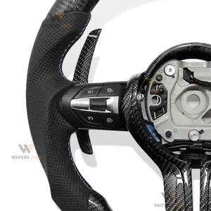 Old To New M Performance Steering Wheel Fit For BMW F10 F30 F32 F20 M3 M4 M5 E90 E92 E88 E93 Series Carbon Fiber Steering Wheel