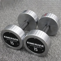 Haltère en acier personnalisé entièrement en métal 2.5kg-80kg Rotation haltère poids libres