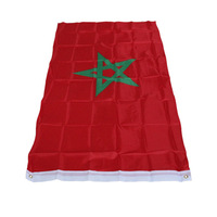 Drapeau marocain 3x5 pieds 150D 90x150cm en polyester, impression numérique, drapeau national du Maroc